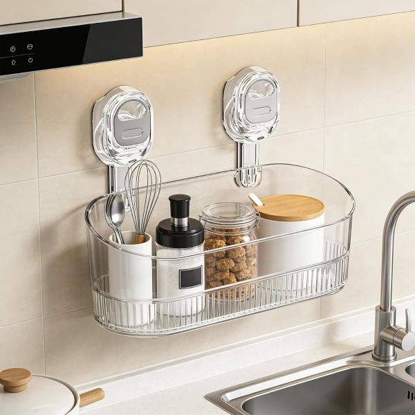 Lentynėlė dušui su siurbtuku | LUXSHELF
